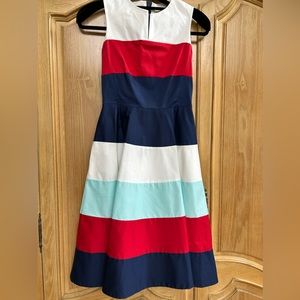KATE SPADE Red, White, Blue and Turquoise Dress Size 0